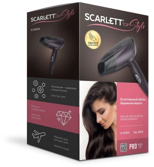 Фен Scarlett SC-HD70IT13 1400Вт фиолетовый/черный - купить недорого с доставкой в интернет-магазине