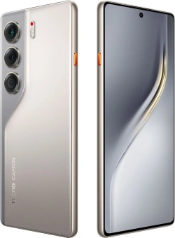 Смартфон Tecno Camon 40 256Gb 8Gb титан моноблок 3G 4G 6.78" 1080x2436 Android 15 50Mpix 802.11 a/b/g/n/ac NFC GPS GSM900/1800 GSM1900 Protect - купить недорого с доставкой в интернет-магазине