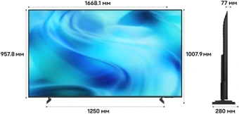 Телевизор LED Samsung 75" UE75U8000HUXPY черный/серый 4K Ultra HD 60Hz DVB-T2 DVB-C DVB-S2 USB WiFi Smart TV - купить недорого с доставкой в интернет-магазине