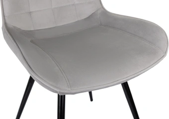 Стул для дома Бюрократ CH-K2_4 комплект 4шт св.серый Holland 09 металл черный на ножках (CH-K2_1/HL09_4) - купить недорого с доставкой в интернет-магазине