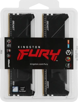 Память DDR4 2x16GB 3200MHz Kingston KF432C16BB2AK2/32 Fury Beast RGB RTL Gaming PC4-25600 CL16 DIMM 288-pin 1.35В kit single rank с радиатором Ret - купить недорого с доставкой в интернет-магазине