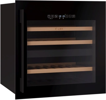 Винный шкаф Lex LWD6036BL dual zone S 1-нокамерн. черный стекло (CHAT500009) - купить недорого с доставкой в интернет-магазине