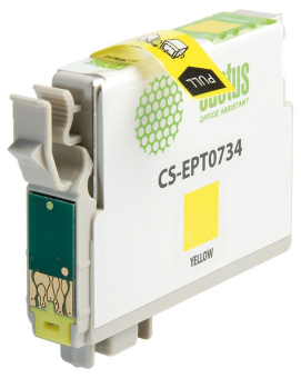 Картридж струйный Cactus CS-EPT0734 T0734 желтый (11.4мл) для Epson Stylus С79/C110/СХ3900/CX4900/CX5900/CX7300/CX8300/CX9300 с чипом - купить недорого с доставкой в интернет-магазине