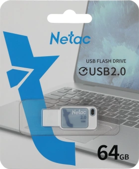 Флеш Диск Netac 64Gb UA31 NT03UA31N-064G-20BL USB2.0 синий - купить недорого с доставкой в интернет-магазине