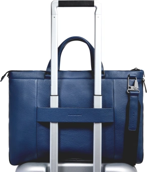 Деловая сумка Piquadro Than CA4021S135/BLU с отделением для ноутбука синий натур.кожа - купить недорого с доставкой в интернет-магазине