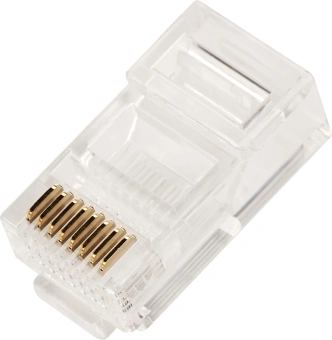 Коннектор Lanmaster (TWT-PL45-8P8C/JR100) UTP кат.5E RJ45 прозрачный (упак.:100шт) - купить недорого с доставкой в интернет-магазине