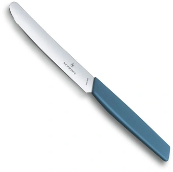 Нож кухонный Victorinox Swiss Modern (6.9006.112) стальной столовый лезв.110мм прямая заточка синий - купить недорого с доставкой в интернет-магазине