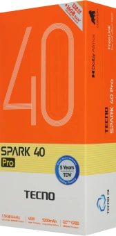 Смартфон Tecno Spark 40 Pro 128Gb 8Gb зеленый моноблок 3G 4G 2Sim 6.78" 1224x2720 Android 15 50Mpix 802.11 a/b/g/n/ac/ax NFC GPS GSM900/1800 Protect FM - купить недорого с доставкой в интернет-магазине