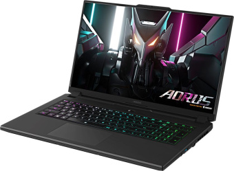 Ноутбук Gigabyte Aorus 7 Core i5 12500H 16Gb SSD512Gb NVIDIA GeForce RTX4050 6Gb 17.3" IPS FHD (1920x1080) Free DOS black WiFi BT Cam (9MF-E2KZ513SD) - купить недорого с доставкой в интернет-магазине