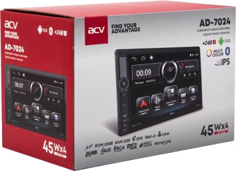 Автомагнитола ACV AD-7024 2DIN 4x45Вт 2000Mb Android 11 6.9" (43186) - купить недорого с доставкой в интернет-магазине