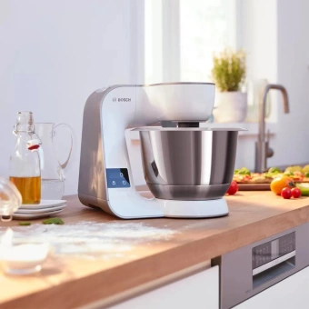 Кухонная машина Bosch Mum5 MUM5XW10 планетар.вращ. 1000Вт белый/бежевый - купить недорого с доставкой в интернет-магазине