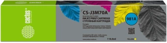 Картридж струйный Cactus CS-J3M70A 981A желт.пигм. (120мл) для HP PageWide 556dn Enterprise/586dn с чипом - купить недорого с доставкой в интернет-магазине