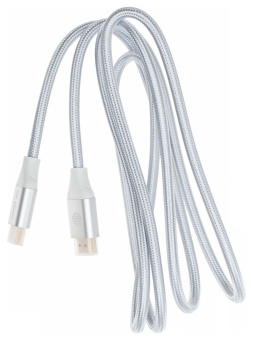 Кабель аудио-видео Cactus CS-HDMI.2.1-1.8 HDMI (m)/HDMI (m) 1.8м. позолоч.конт. серебристый - купить недорого с доставкой в интернет-магазине