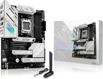 Материнская плата Asus ROG STRIX B650-A GAMING WIFI SocketAM5 AMD B650 4xDDR5 ATX AC`97 8ch(7.1) 2.5Gg RAID+HDMI+DP - купить недорого с доставкой в интернет-магазине