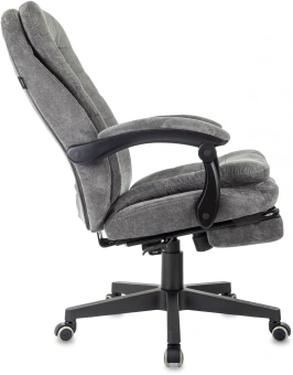 Кресло руководителя Бюрократ T-9950MSG-F Fabric серый Light-19 крестов. пластик подст.для ног - купить недорого с доставкой в интернет-магазине