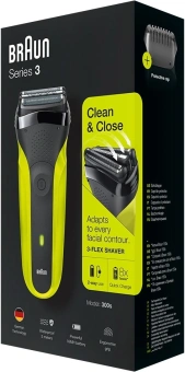 Бритва сетчатая Braun Series 3 300s g реж.эл.:2 питан.:аккум. зеленый - купить недорого с доставкой в интернет-магазине