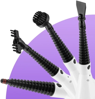 Швабра паровая Kitfort КТ-1096 1300Вт белый/малиновый - купить недорого с доставкой в интернет-магазине