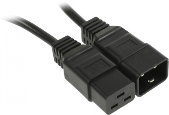 Шнур питания Hyperline PWC-IEC19-IEC20-1.8-BK C19-C20 проводник.:3x1.5мм2 1.8м 250В 16А (упак.:1шт) черный - купить недорого с доставкой в интернет-магазине