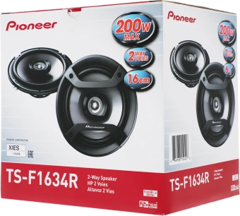 Колонки автомобильные Pioneer TS-F1634R (без решетки) 200Вт 88дБ 4Ом 16см (6дюйм) (ком.:2кол.) коаксиальные двухполосные - купить недорого с доставкой в интернет-магазине