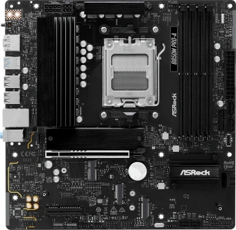 Материнская плата Asrock B850M PRO-A Socket AM5 AMD B850 4xDDR5 mATX AC`97 8ch(7.1) 2.5Gg RAID+HDMI+DP - купить недорого с доставкой в интернет-магазине