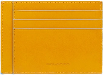 Чехол для кредитных карт Piquadro Blue Square PP2762B2R/G шафрановый натур.кожа - купить недорого с доставкой в интернет-магазине