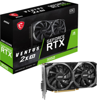 Видеокарта MSI PCI-E 4.0 RTX 3050 VENTUS 2X XS 8G OC NVIDIA GeForce RTX 3050 8192Mb 128 GDDR6 1807/14000 DVIx1 HDMIx1 DPx1 HDCP Ret - купить недорого с доставкой в интернет-магазине