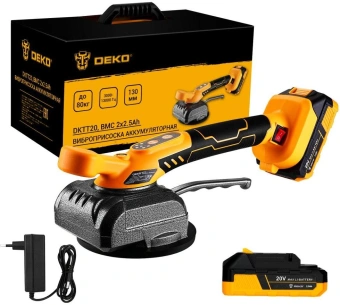 Виброприсоска Deko DKTT20 электрический желтый (085-1133) - купить недорого с доставкой в интернет-магазине