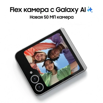 Смартфон Samsung SM-F741B Galaxy Z Flip 6 5G 256Gb 12Gb серый раскладной 3G 4G 1Sim 6.7" 1080x2640 Android 14 50Mpix 802.11 a/b/g/n/ac/ax NFC GPS GSM900/1800 GSM1900 TouchSc Protect - купить недорого с доставкой в интернет-магазине