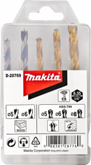 Набор сверл Makita D-20769 по дер/мет (5пред.) - купить недорого с доставкой в интернет-магазине