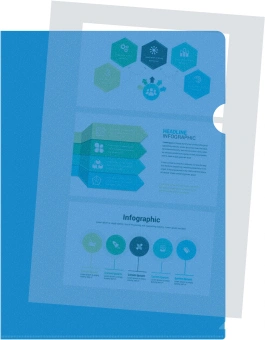 Папка-уголок Silwerhof Eco SE-E120/BLU тисненый A4 пластик 0.12мм синий - купить недорого с доставкой в интернет-магазине