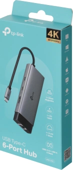 Разветвитель USB-C TP-Link UH6120C 2порт. серый - купить недорого с доставкой в интернет-магазине