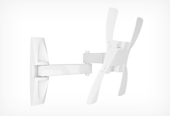 Кронштейн для телевизора Holder LCDS-5046 белый 22"-42" макс.30кг настенный поворот и наклон - купить недорого с доставкой в интернет-магазине
