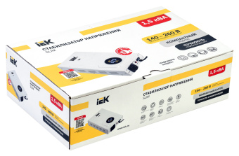 Стабилизатор напряжения IEK Slim 1.5кВА однофазный белый (IVS22-1-D15-09) - купить недорого с доставкой в интернет-магазине