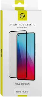 Защитное стекло для экрана Redline черный для Tecno Pova 6 2.5D 1шт. (УТ000039233) - купить недорого с доставкой в интернет-магазине