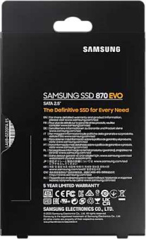 Накопитель SSD Samsung SATA-III 2TB MZ-77E2T0BW 870 EVO 2.5" - купить недорого с доставкой в интернет-магазине
