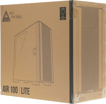 Корпус Montech Air 100 Lite черный без БП mATX 6x120mm 4x140mm 1xUSB2.0 2xUSB3.0 audio bott PSU - купить недорого с доставкой в интернет-магазине