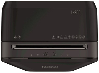 Шредер Fellowes PowerShred LX200 черный (секр.P-4) фрагменты 12лист. 22лтр. скрепки скобы пл.карты - купить недорого с доставкой в интернет-магазине