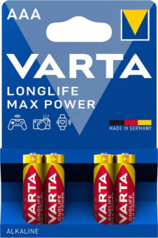 Батарея Varta LongLife Max Power LR03 Alkaline AAA (4шт) блистер - купить недорого с доставкой в интернет-магазине