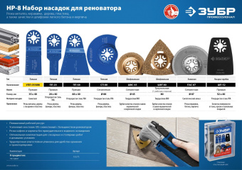 Насадка для многофункциональных инструментов Зубр НР №8 - купить недорого с доставкой в интернет-магазине
