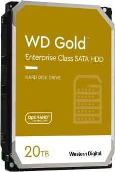 Жесткий диск WD SATA-III 20TB WD201KRYZ Gold 512E (7200rpm) 512Mb 3.5" - купить недорого с доставкой в интернет-магазине