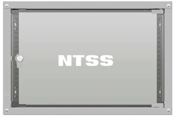 Шкаф коммутационный NTSS (NTSS-WL6U5535GS) настенный 6U 550x350мм пер.дв.стекл несъемн.бок.пан. 30кг серый 270мм 8.3кг 110град. 370мм IP20 укомплектованный - купить недорого с доставкой в интернет-магазине