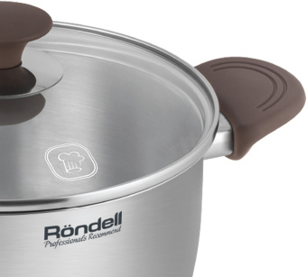 Кастрюля Rondell Coffee Bean RDS-1645 5.7л. d=24см (с крышкой) стальной - купить недорого с доставкой в интернет-магазине