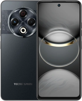 Смартфон Tecno Spark 30 256Gb 8Gb черный моноблок 3G 4G 2Sim 6.78" 1080x2436 Android 14 64Mpix 802.11 a/b/g/n/ac NFC GPS GSM900/1800 GSM1900 Protect FM A-GPS microSD max1024Gb - купить недорого с доставкой в интернет-магазине