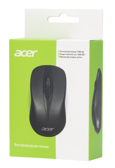 Мышь Acer OMR131 черный оптическая (1000dpi) беспроводная USB для ноутбука (2but) - купить недорого с доставкой в интернет-магазине