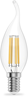 Лампа филам. Gauss Filament 8Вт цок.:E14 свеча 220B св.свеч.бел.теп. (упак.:10шт) (42118) - купить недорого с доставкой в интернет-магазине
