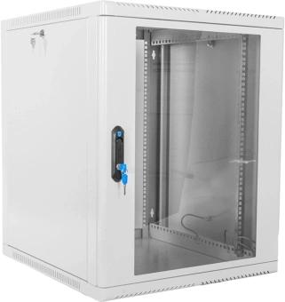Шкаф коммутационный ЦМО (ШРН-15.500) настенный 15U 600x529мм пер.дв.стекл 200кг серый 470мм 180град. - купить недорого с доставкой в интернет-магазине