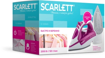 Утюг Scarlett SC-SI30K25 2200Вт розовый - купить недорого с доставкой в интернет-магазине