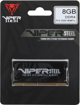 Память DDR4 8Gb 2400MHz Patriot PVS48G240C5S Viper Steel RTL PC4-19200 CL15 SO-DIMM 260-pin 1.2В single rank Ret - купить недорого с доставкой в интернет-магазине