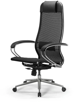 Кресло Метта ErgoLife Set 12 черный сиденье черный сетка с подголов. крестов. сталь хром - купить недорого с доставкой в интернет-магазине