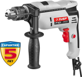 Дрель ударная Зубр ДУ-710 ЭРМ2 710Вт патрон:кулачковый реверс - купить недорого с доставкой в интернет-магазине